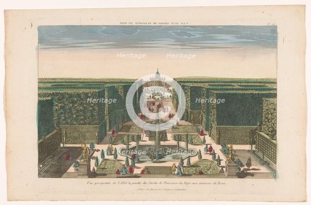 View of an avenue in the Vatican Gardens in the vicinity of the city of Rome, 1700-1799. Creator: Anon.