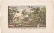 View of an avenue in Vauxhall Gardens in London, 1751. Creator: Edward Rooker