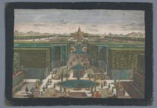 View of an avenue on the left side of a garden, 1742-1801. Creator: Georg Gottfried Winckler