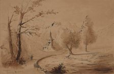 View of an Estate, mid 19th century. Creator: Alfred Jacob Miller