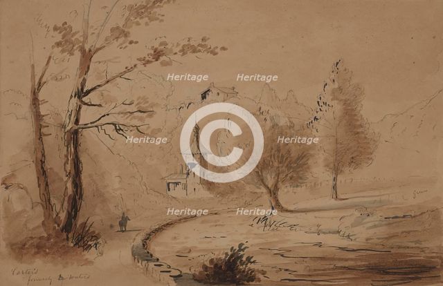 View of an Estate, mid 19th century. Creator: Alfred Jacob Miller.