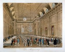 View of an event in the Freemasons Hall, Great Queen Street, Holborn, London, c1810. Artist: Anon