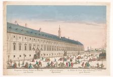 View of an imperial palace in a suburb in Vienna, 1745-1775. Creator: Anon
