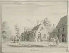 View of an inn in Cologne, c18th century. Creator: Cornelis Pronk