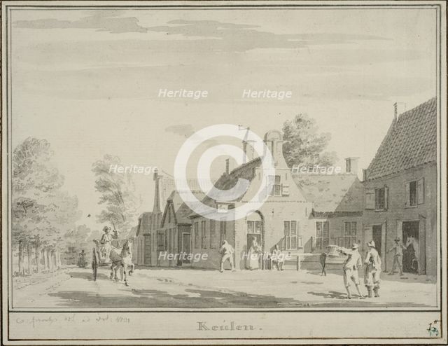 View of an inn in Cologne, c18th century. Creator: Cornelis Pronk.