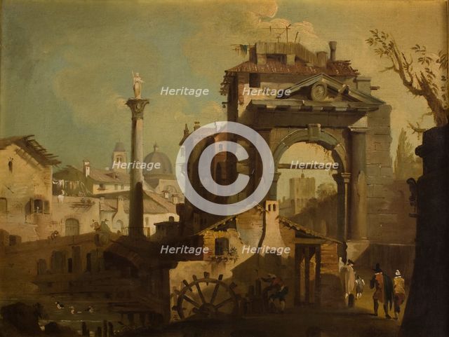 View of an Italian City, 18th century. Creator: Francesco Guardi.