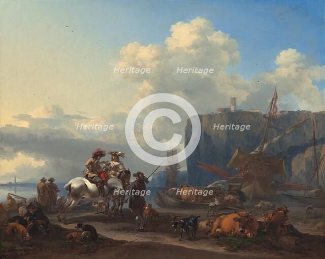 View of an Italian Port, early 1660s. Creator: Nicolaes Berchem.