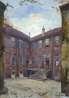 View of an old house in Great Winchester Street, City of London, 1880. Artist: John Crowther