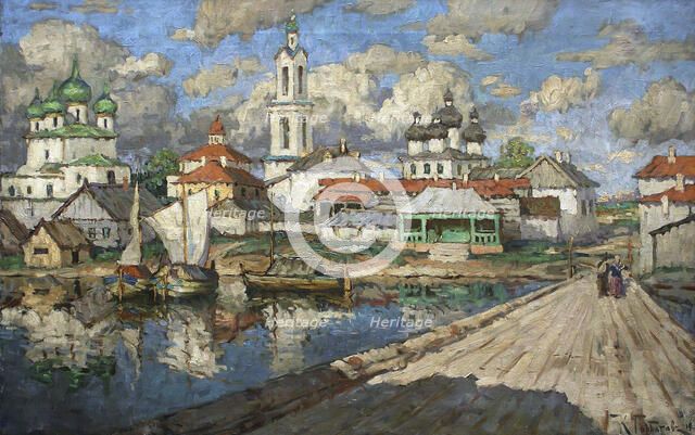 View of an Old Town', 1919.  Creator: Gorbatov, Konstantin Ivanovich (1876-1945).