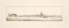 View of an Old Town with a Church and High Gabled Houses.n.d. Creator: Johann Gottfried Schadow