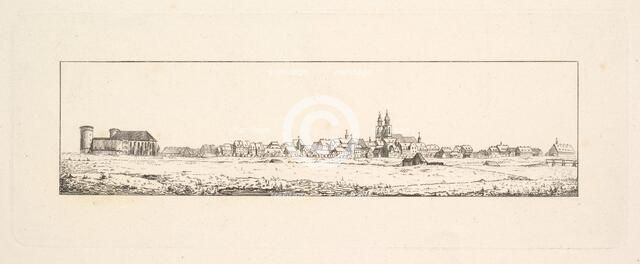 View of an Old Town with a Church and High Gabled Houses.n.d. Creator: Johann Gottfried Schadow.
