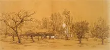 View of an Orchard at Saint-Denis, mid 19th century Artist: Charles Francois Daubigny