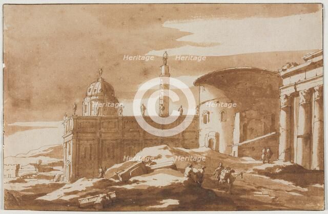 View of Ancient Buildings, second half 17th century. Creator: Jacob van der Ulft (Dutch, 1627-1689).