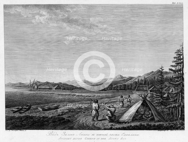View of Aniva Bay in the Southern Part of Sakhalin Island, 1813. Creator: Stepan Galaktionov.