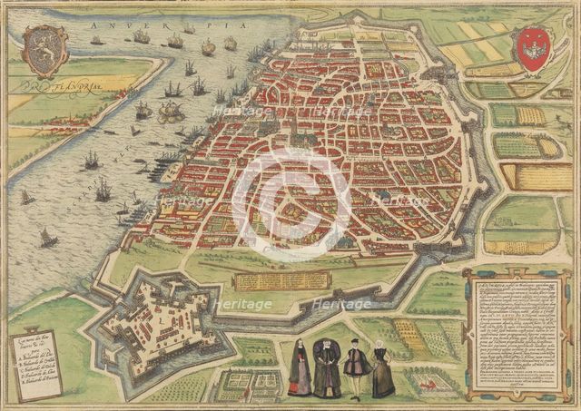 View of Antwerp, 1572-94. Creators: Frans Hogenberg, Simon Novellanus.