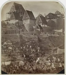 View of Antsahatsiroa, Madagascar, 1862-65. Creator: William Ellis