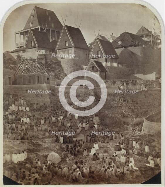 View of Antsahatsiroa, Madagascar, 1862-65. Creator: William Ellis.