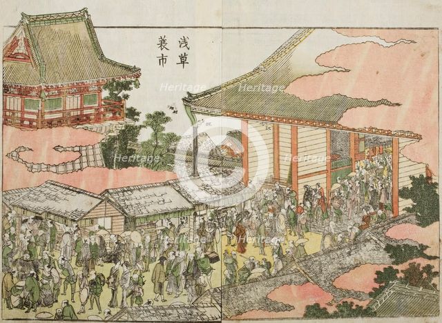 View of Asakusa, c1802. Creator: Hokusai.