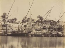 View of Aswan - Along the Nile, c. 1870s - 1880s. Creator: Antonio Beato (British, c. 1825-1903)
