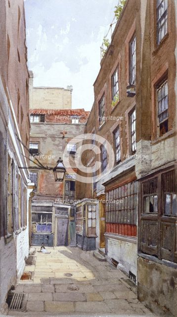 View of Apollo Court, Fleet Street, City of London, 1880. Artist: John Crowther