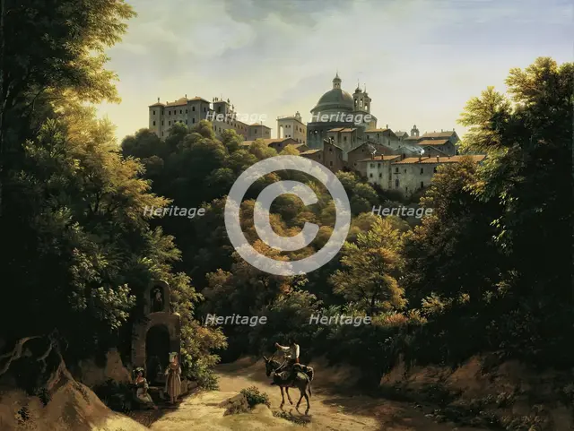 View of Ariccia, 1842. Creator: Johann Heinrich Schilbach.