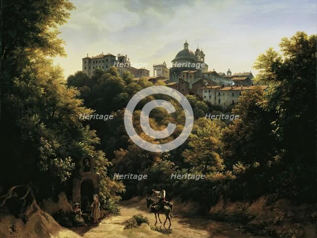 View of Ariccia, 1842. Creator: Johann Heinrich Schilbach.