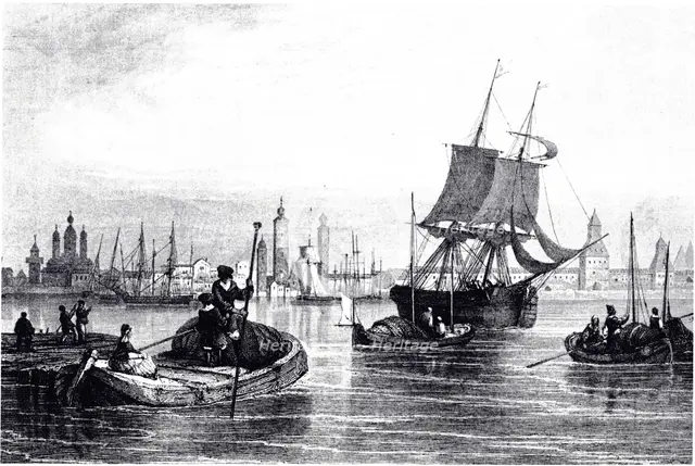 View of Arkhangelsk, 1835. Artist: Anonymous  