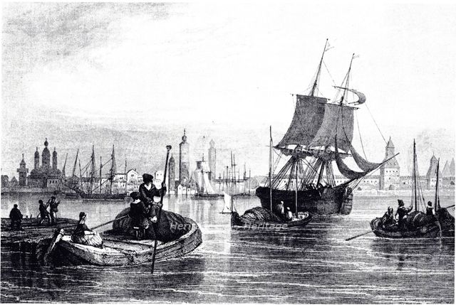 View of Arkhangelsk, 1835. Artist: Anonymous  