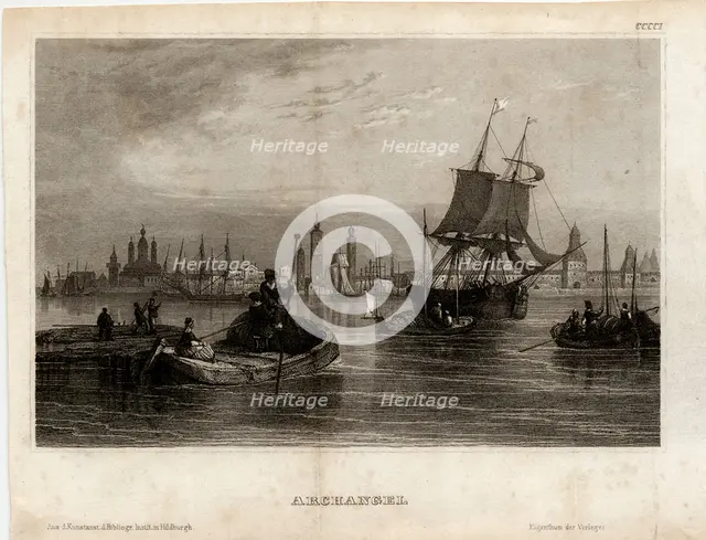View of Arkhangelsk, 1833. Artist: Anonymous  