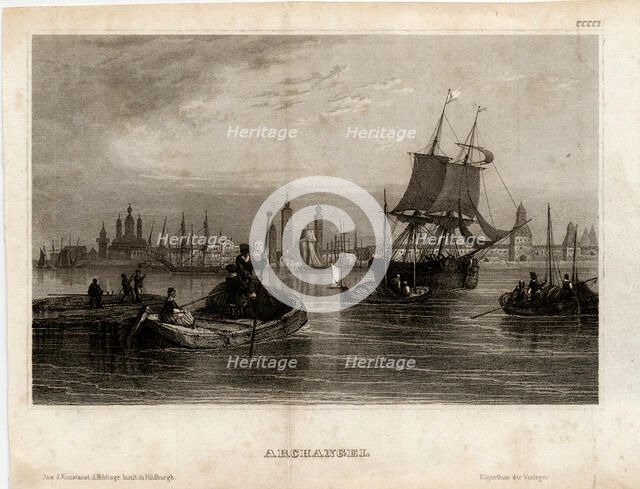 View of Arkhangelsk, 1833. Artist: Anonymous  