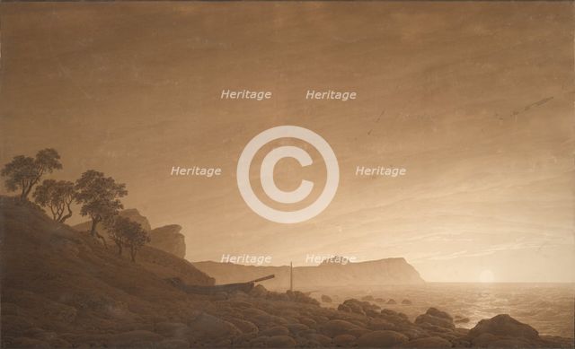 View of Arkona with Rising Moon, ca 1806. Artist: Friedrich, Caspar David (1774-1840)
