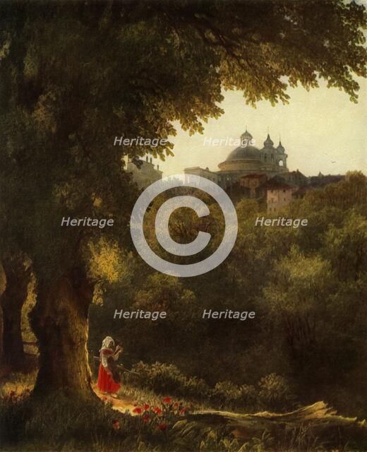 'View of Arricio near Rome', 1830s, (1965). Creator: Mikhail Lebedev.