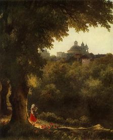 View of Arricio near Rome 1830s, (1965). Creator: Mikhail Lebedev