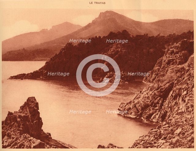 'View of Aurelius peak and  Cap Roux, Le Trayas', 1930. Creator: Unknown.