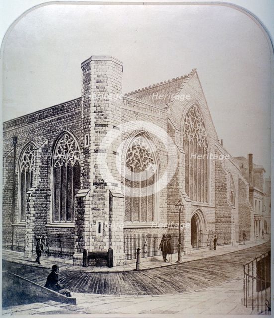 View of Austin Friars from the the north west, 1865. City of London.                                 Artist: Anon