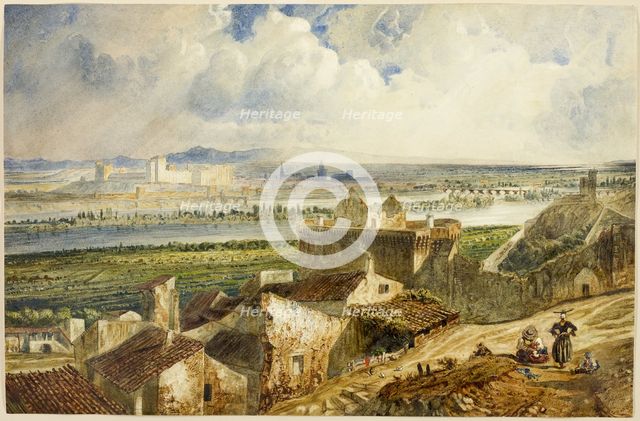 View of Avignon (from Villeneuve les Avignon), 1823/69. Creator: Paul Huet.