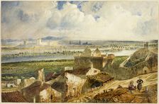View of Avignon (from Villeneuve les Avignon), 1823/69. Creator: Paul Huet