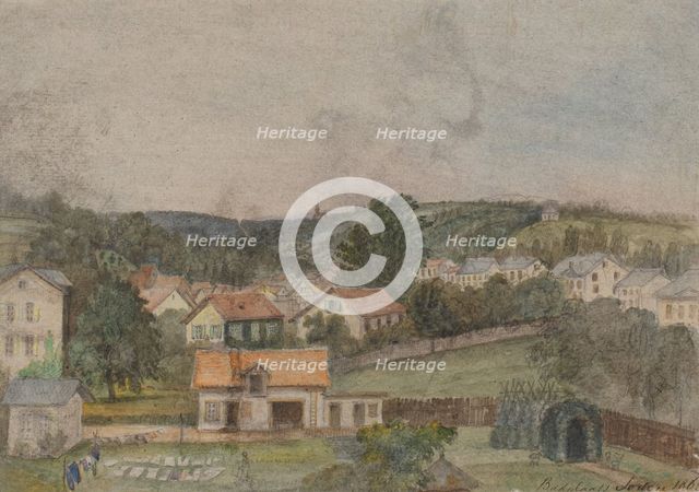 View of Bad Soden am Taunus, Germany, 1868. Creator: Adrianus Johannes Bik.