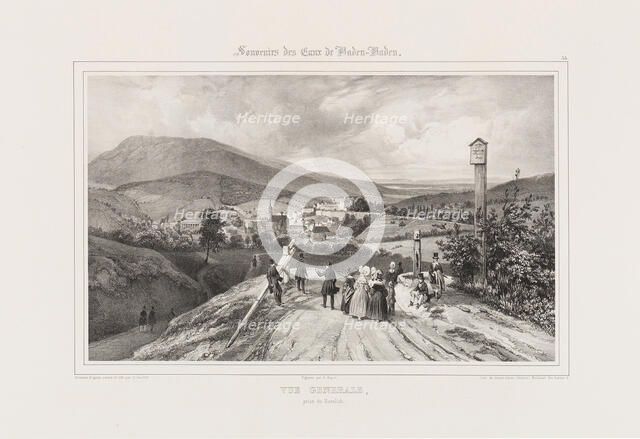 View of Baden-Baden, c. 1840. Creator: Jacottet, Jean (1806-1880).