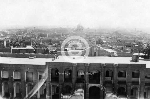 View of Baghdad from a block tower, 31st British general hospital, Mesopotamia, WWI, 1918. Artist: Unknown