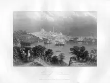 View of Baltimore, Maryland, USA, 1855.Artist: DG Thompson