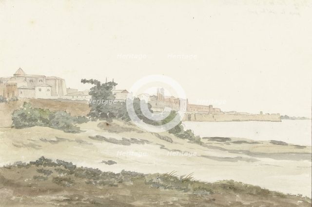 View of Barletta located on the coast, 1778. Creator: Louis Ducros.