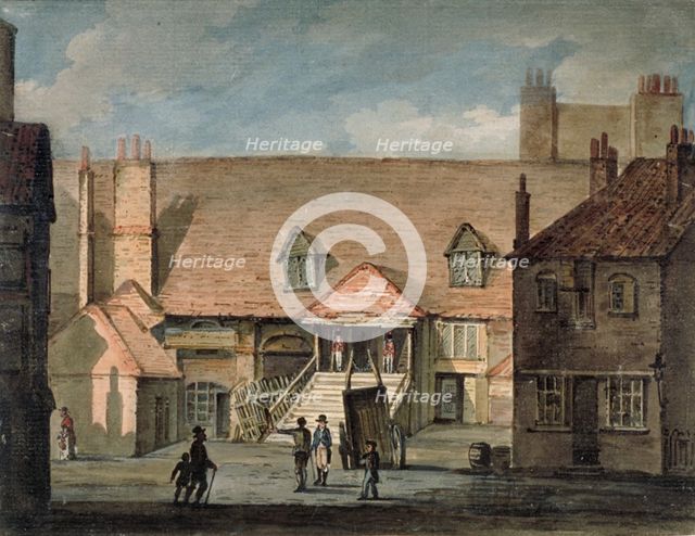 View of barracks in Scotland Yard, Whitehall, Westminster, London, 1818. Artist: Anon