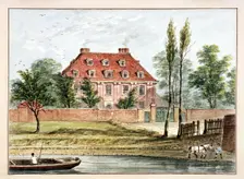 View of Baumes House, Hoxton, London, c1825. Artist: CH Matthews