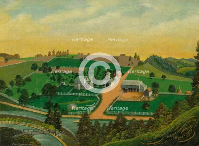 View of Benjamin Reber's Farm, 1872. Creator: Charles C. Hofmann.