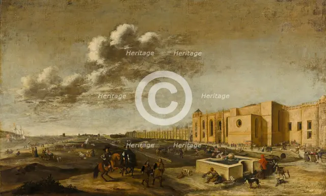 View of Belem Monastery near Lisbon. Creator: Dirck Stoop.