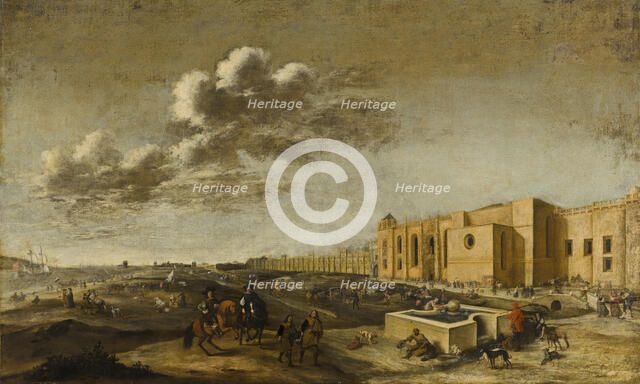 View of Belem Monastery near Lisbon. Creator: Dirck Stoop.