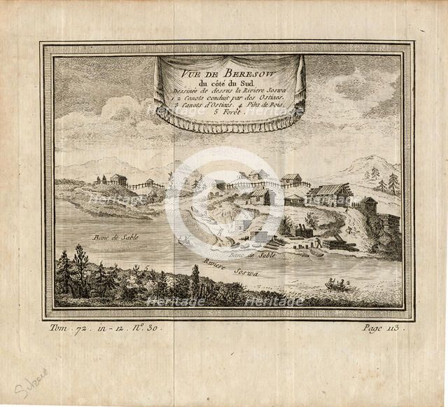 View of Berezov, c. 1750. Artist: Anonymous  