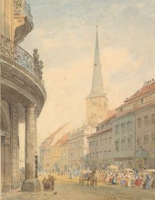 View of Berlin with the Ephraim Palais at Left, 1847. Creator: Johann Philipp Eduard Gärtner