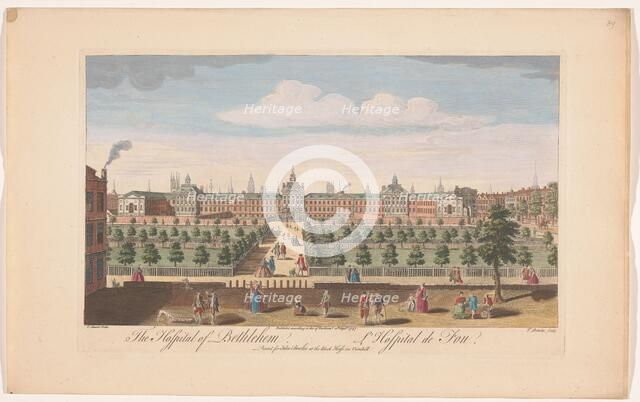 View of Bethlem Royal Hospital in London, 1747. Creator: Thomas Bowles.